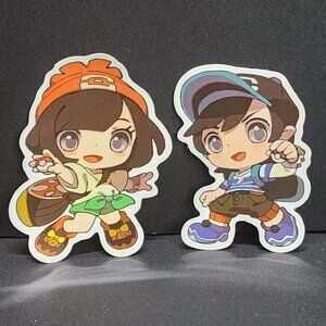 Pokemon Elio and Selene Sticker - Collection Display